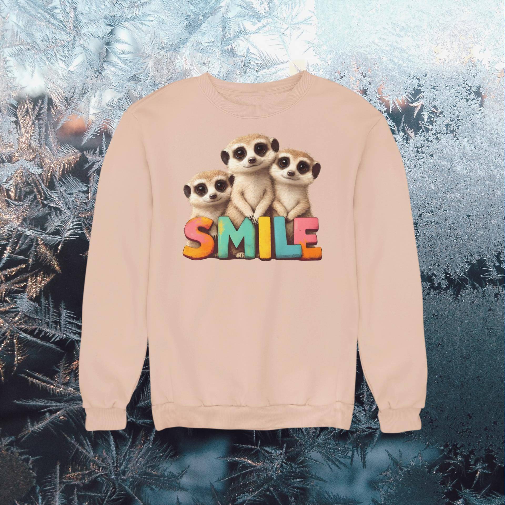 Smile Erdmännchen Kinder Pullover Sweatshirt Bio Baumwolle Hochwertig Langlebig - Mini Changer 2 St/St Sh von CoolKidsBeWild