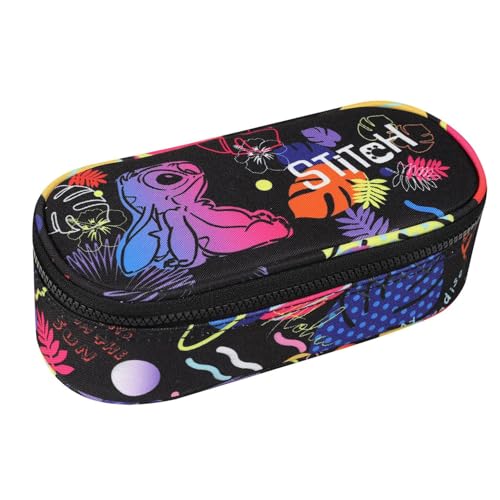 CoolPack Campus Federtasche Stitch | oval gepolstert mit Innenklappe Organizer | Robustes Etui 1 Fach 23×9×5 cm für Schule Kinder Mädchen Jungen | Motiv Zeichentrickfigur von CoolPack