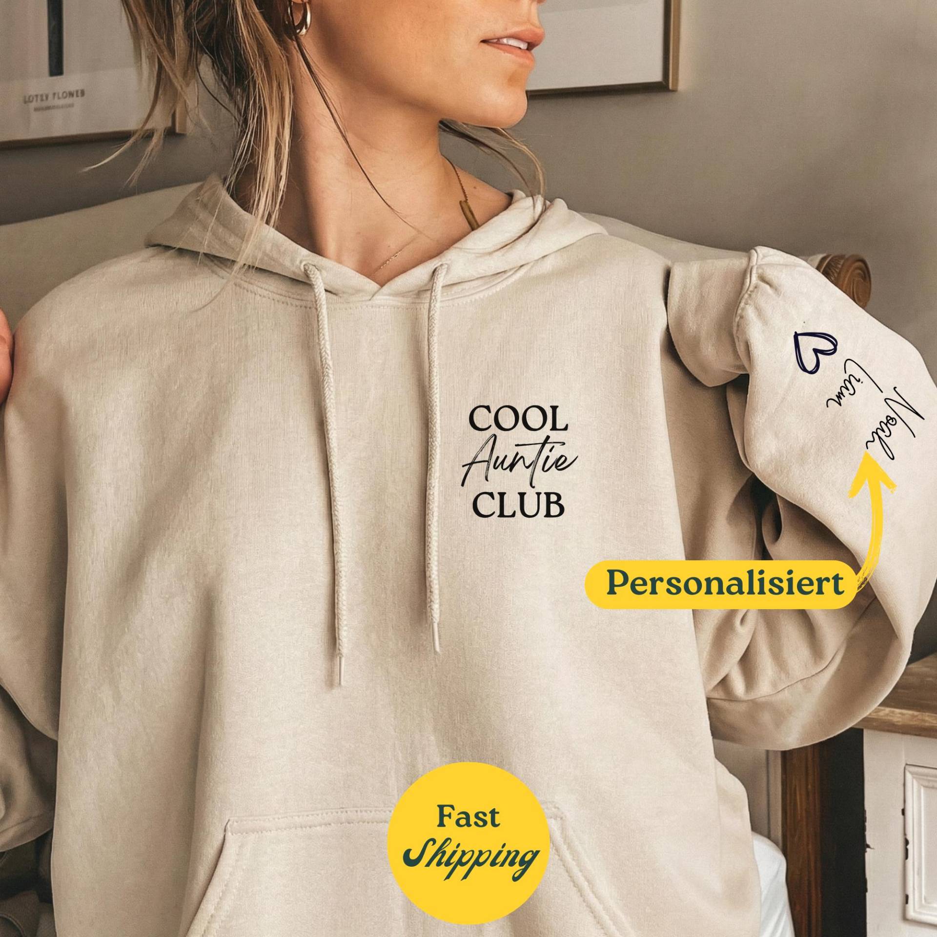 Personalisierte Tante Sweatshirt, Cool Aunts Club, Aunt Hoodie, Lustiges Geschenk Für Tanten, Schwester & Werdende von CoolParentCollective