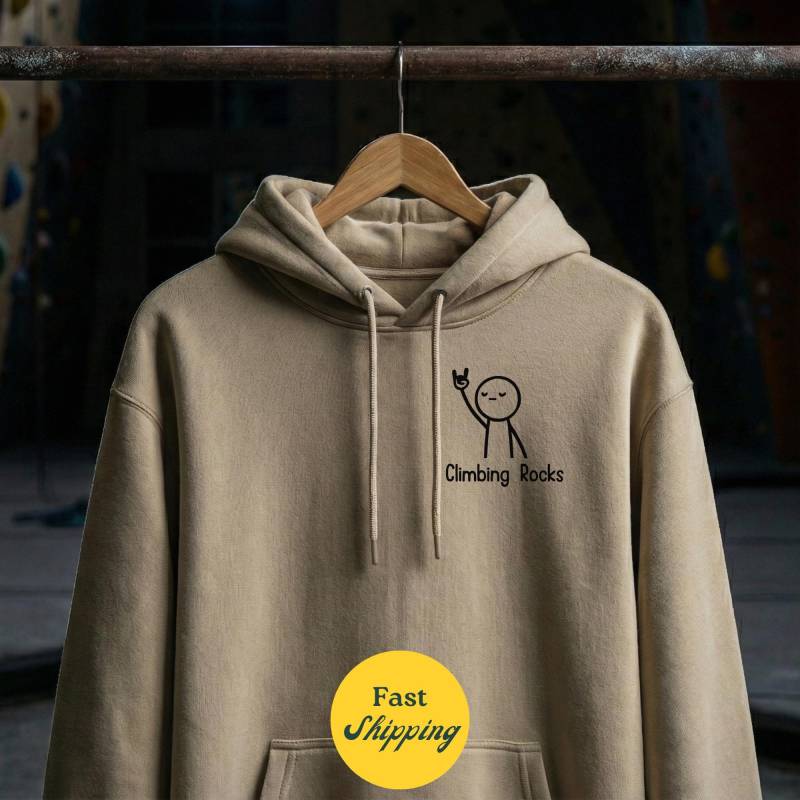 Rock Klettern Hoodie, Felsen Sweatshirt Für Kletterer Und Bouldern Liebhaber, Geschenk von CoolParentCollective