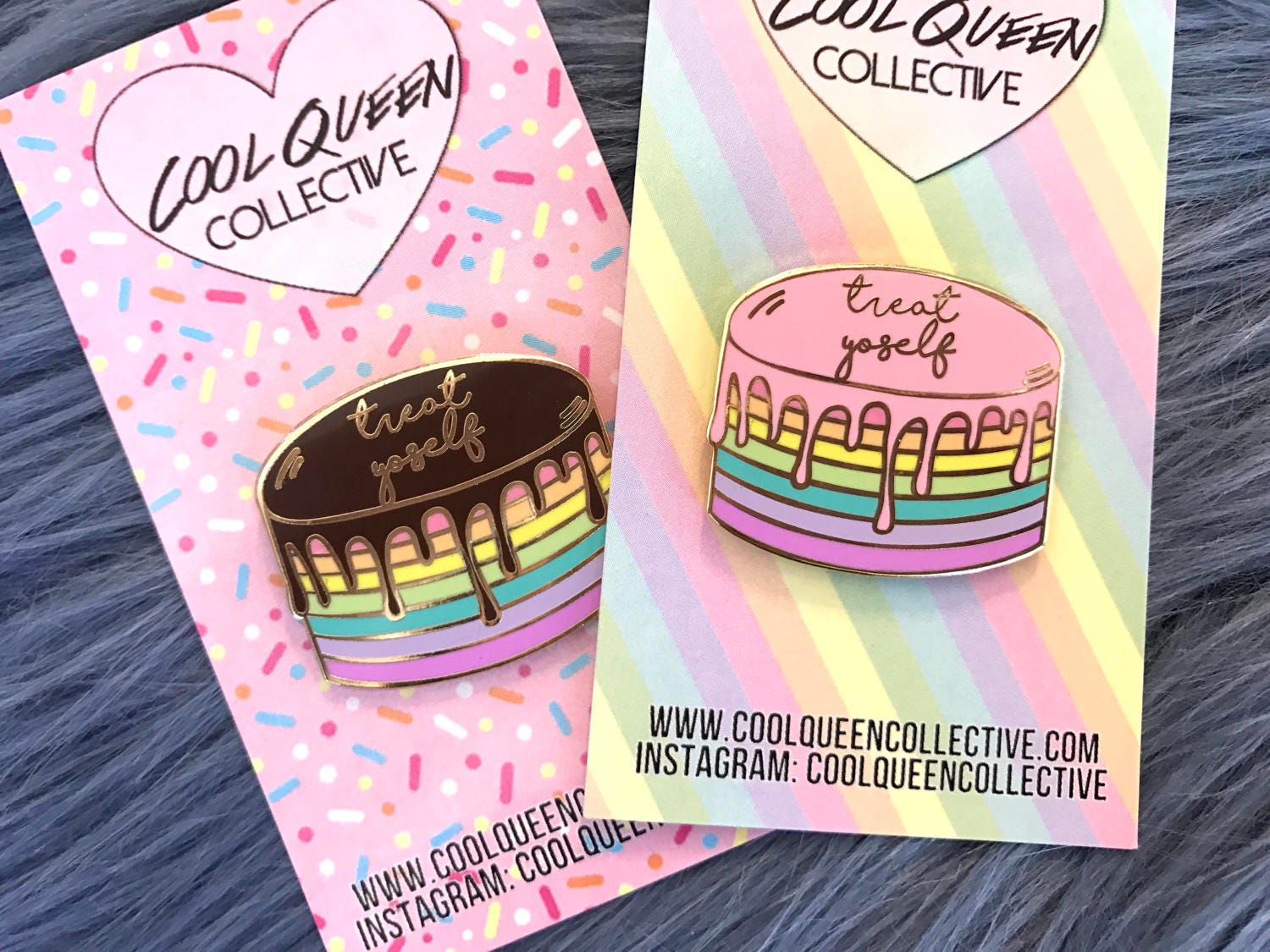 Behandeln Sie Yoself Drippy Kuchen Emaille Pin - V. 2 Pastell Behandeln Sie Yoself Drippy Kuchen Emaille Pin - V. 2 Pastell von CoolQueenCollective