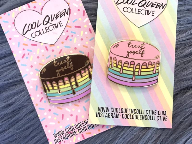 Behandeln Sie Yoself Drippy Kuchen Emaille Pin - V. 2 Pastell von CoolQueenCollective