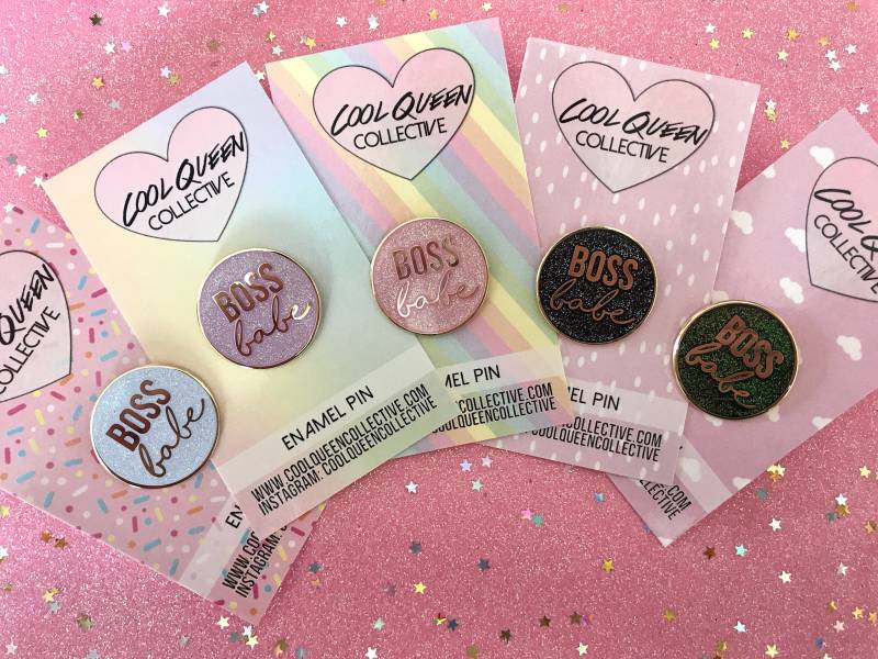 Boss Babe Kreis/Runde Emaille Pin Boss Babe Kreis/Runde Emaille Pin von CoolQueenCollective
