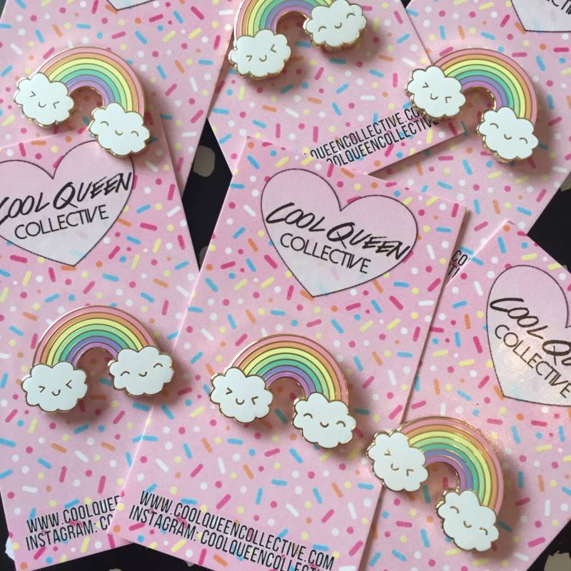 Happy Rainbow Kawaii Emaille Pin Happy Rainbow Kawaii Emaille Pin von CoolQueenCollective