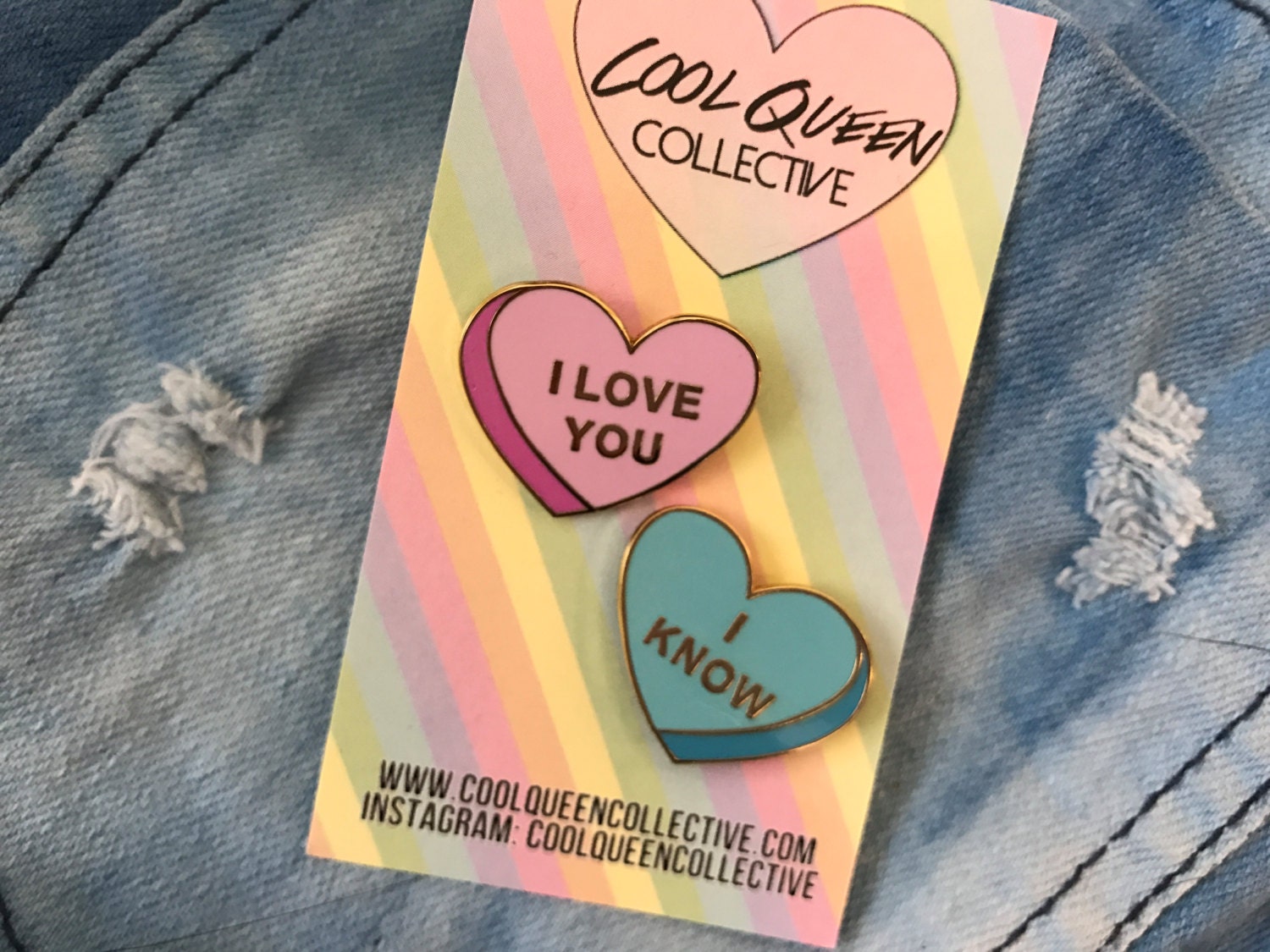 Ich Liebe Dich, Ich Weiß Herz Hard Enamel Pin Set Ich Liebe Dich, Ich Weiß Herz Hard Enamel Pin Set von CoolQueenCollective