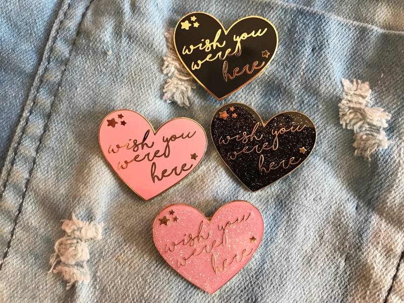 Wish You Were Here Herz Emaille Pin Wish You Were Here Herz Emaille Pin von CoolQueenCollective