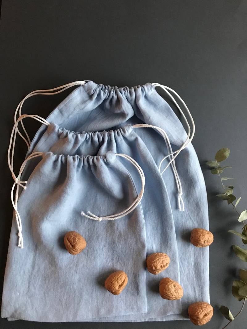 Zero Dechet Lebensmitteltüten, Wiederverwendbare Produzieren Taschen, Bio-Leinen Null Abfall Kordelzug Taschen Für Samen Obst Und Gemüse, Nüsse Zero Dechet Lebensmitteltüten, Wiederverwendbare Produzieren Taschen, Bio-Leinen Null Abfall Kordelzug Taschen Für Samen Obst Und Gemüse, Nüsse von Coolandmellow
