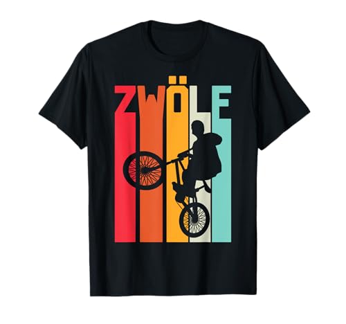 12. Geburtstag Geschenk Jungs Kinder Vintage BMX Fahrer Fan T-Shirt von Coole BMX Geburtstags Geschenke für Jungen Kinder