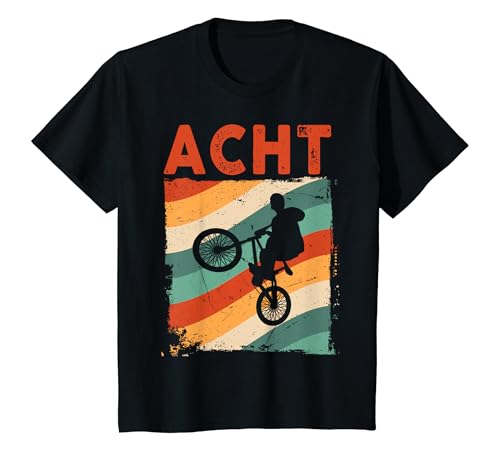 Kinder 8. Geburtstag Geschenk Jungs Kinder Vintage BMX Fahrer Fan T-Shirt von Coole BMX Geburtstagsgeschenke für Jungen Kinder