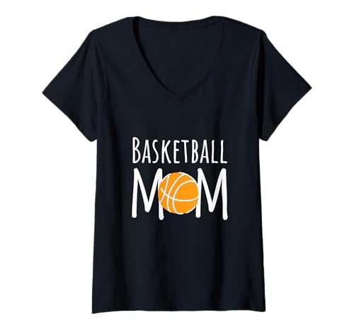 Damen Basketball Mum - Basketball-Mutter T-Shirt mit V-Ausschnitt Damen Basketball Mum - Basketball-Mutter T-Shirt mit V-Ausschnitt von Coole Basketball Muttertags Geschenke