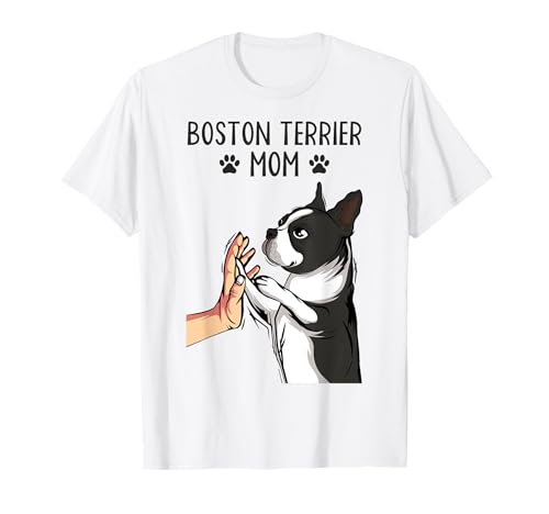 Boston Terrier Mom Hunde Mama Frauchen T-Shirt von Coole Boston Terrier Designs & Geschenke