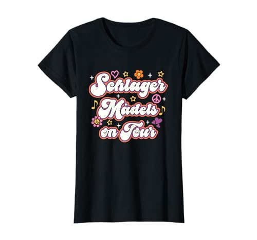 Schlager Mädels On Tour Schlager Party Team T-Shirt von Coole Designs Für Schlager Party Fans
