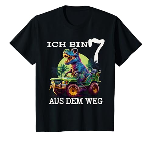 Kinder Jungen Geburtstag Dino Monstertruck ich bin 7 Jahre Kinder T-Shirt Kinder Jungen Geburtstag Dino Monstertruck ich bin 7 Jahre Kinder T-Shirt von Coole Dinosaurier Geburtstags Geschenke Kids