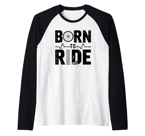 Born to Ride Downhill Mountainbiker Abenteuer MTB Raglan von Coole Fahrrad Bike Radler Mountainbike Abenteuer