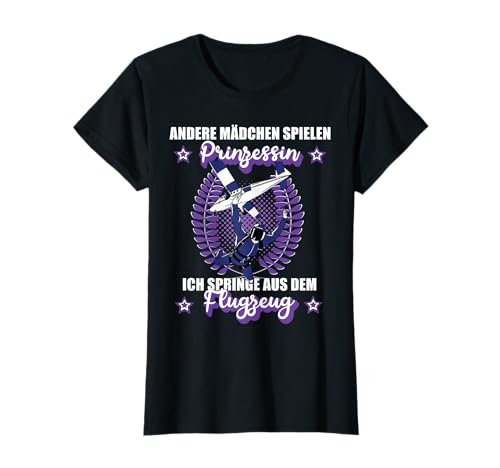 Fallschirmspringen Fallschirm Tandemsprung Mädchen Spruch T-Shirt von Coole Fallschirm & Skydive Geschenke