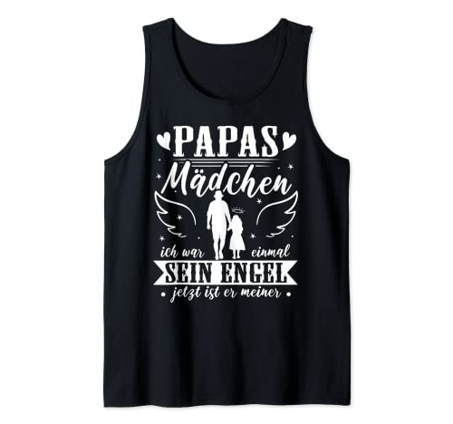 Papas Mädchen Ich War Einmal Sein Engel Jetzt Ist Er Meiner Tank Top von Coole Familien Sprüche und Geschenke