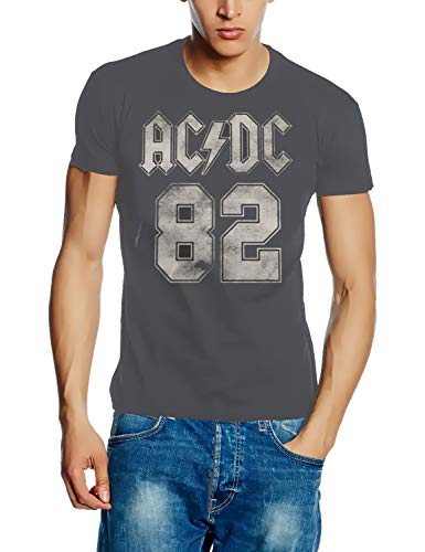 AC/DC College 82 Herren T-Shirt Grau Gr.XL von Coole-Fun-T-Shirts