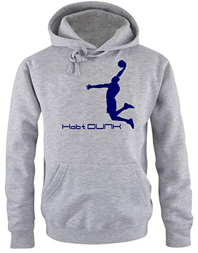 Habt Dunk Basketball Slam Dunkin Kinder Sweatshirt mit Kapuze Hoodie Gray-Navy, Gr.164cm von Coole-Fun-T-Shirts