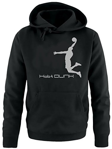 Coole-Fun-T-Shirts Habt Dunk Basketball Slam Dunkin Kinder Sweatshirt mit Kapuze Hoodie schwarz-Gray, Gr.164cm von Coole-Fun-T-Shirts