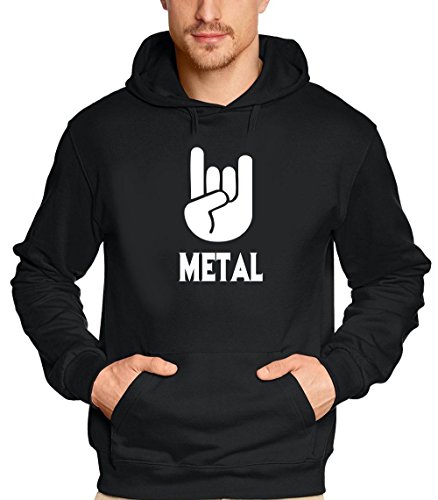 Coole-Fun-T-Shirts Herren Metal Kapuzenpullover, Schwarz (Schwarz), Large von Coole-Fun-T-Shirts