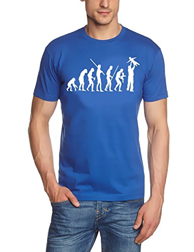 Coole-Fun-T-Shirts Herren Papa Evolution T-Shirt, Blau (blau), Large von Coole-Fun-T-Shirts