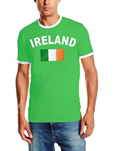 Coole-Fun-T-Shirts Herren T-Shirt Irland Ringer, grün, L, 10833_Irland_HERI_GR.L von Coole-Fun-T-Shirts