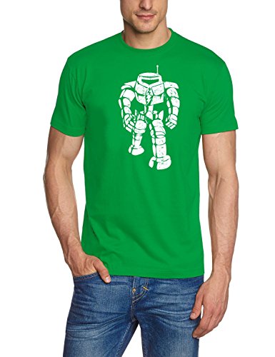 Coole-Fun-T-Shirts Herren T-Shirt Sheldon Robot Big Bang Theory!, Green-Weiss, L, BK104 von Coole-Fun-T-Shirts