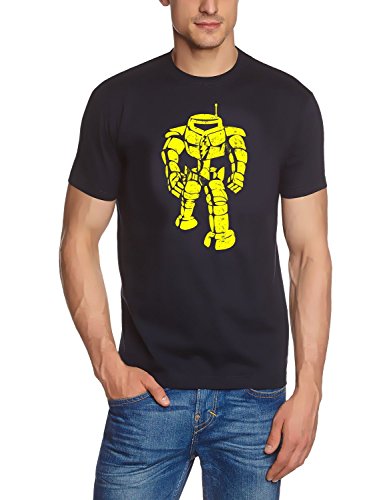 Coole-Fun-T-Shirts Herren T-Shirt Sheldon Robot Big Bang Theory!, Navy, M, BK104 von Coole-Fun-T-Shirts