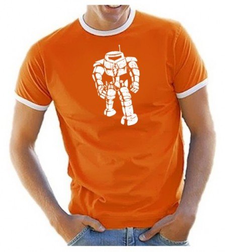 Coole-Fun-T-Shirts Herren T-Shirt Sheldon Robot Big Bang Theory!, orange, L, BK105 von Coole-Fun-T-Shirts