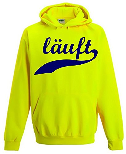 Coole-Fun-T-Shirts LÄUFT ! Kinder NEON Sweatshirt gelb Kinder 5/6 Jahre von Coole-Fun-T-Shirts