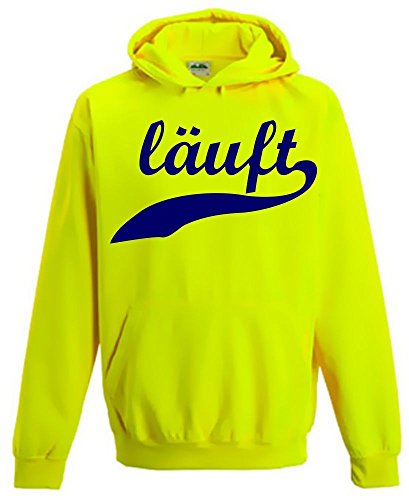 coole-fun-t-shirts LÄUFT ! Kinder NEON Sweatshirt gelb Kinder 9/11 Jahre von Coole-Fun-T-Shirts