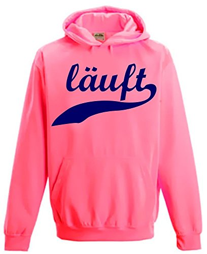 coole-fun-t-shirts LÄUFT ! Kinder NEON Sweatshirt pink Kinder 5/6 Jahre von Coole-Fun-T-Shirts