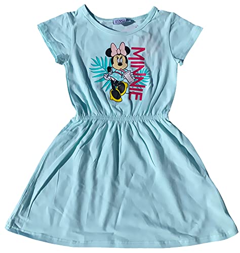 Coole-Fun-T-Shirts Mädchenkleid, kompatibel mit Minnie Mouse Sommerkleid Mädchen Kleid Türkis Milkshake Gr. 98 104 116 128 cm 3 4 5 6 7 8 9 10 Jahre (116) von Coole-Fun-T-Shirts