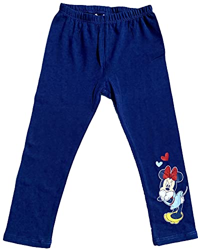 Coole-Fun-T-Shirts Minnie Mouse Leggings Grau und Navy Mädchen Hose Glitzer Mickey + Minnie Maus Leggins Set 3 4 5 6 7 8 9 10 Jahre Gr.98 104 110 116 128 (Navy, 110) von Coole-Fun-T-Shirts