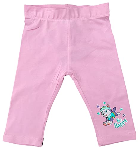 Coole-Fun-T-Shirts PAW PATROL Capri Leggings türkis und pink Mädchen Caprihose Glitzer Skye + Everest Leggins Hosen 3 4 5 6 7 8 9 10 Jahre Gr.98 104 110 116 128 (rosa, 110) von Coole-Fun-T-Shirts