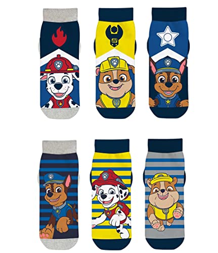 Coole-Fun-T-Shirts PAW PATROL Sneaker Socken Sommer Strümpfe Jungen kurze Sneakersocken Set 6 PAAR ! Gr.23/26 27/30 31/34 (31/34) von Coole-Fun-T-Shirts