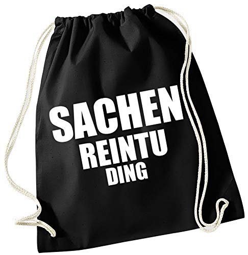 coole-fun-t-shirts SACHEN REIN TU DING ! Turnbeutel Schwarz von Coole-Fun-T-Shirts