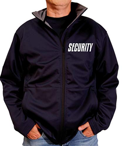 coole-fun-t-shirts Security Softshell Jacke ohne Kapuze Blouson für Herren mit reflektierendem Druck vorne + hinten S M L XL 2X 3XL Sicherheitsdienst Türsteher Detektei (3XL) von coole-fun-t-shirts