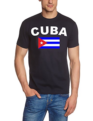 Coole-Fun-t-Shirts Herren t-Shirt Kuba Flagge - Cuba Libre Navy GR.XXL von Coole-Fun-T-Shirts