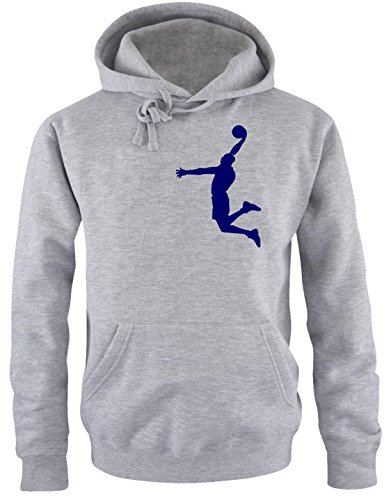 Dunk Basketball Slam Dunkin Kinder Sweatshirt mit Kapuze Hoodie Gray-Navy, Gr.164cm von Coole-Fun-T-Shirts