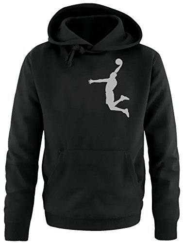 Dunk Basketball Slam Dunkin Kinder Sweatshirt mit Kapuze Hoodie schwarz-Gray, Gr.152cm von Coole-Fun-T-Shirts