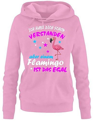 ICH Habe Dich Schon VERSTANDEN - Aber EINEM Flamingo IST DAS EGAL ! Damen Hoodie - Sweatshirt mit Kapuze Pink, Gr.XXL von Coole-Fun-T-Shirts