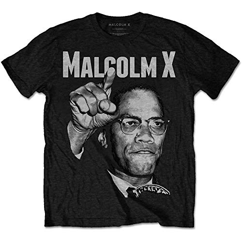 Malcom X Herren T-Shirt Schwarz Gr.L von Coole-Fun-T-Shirts