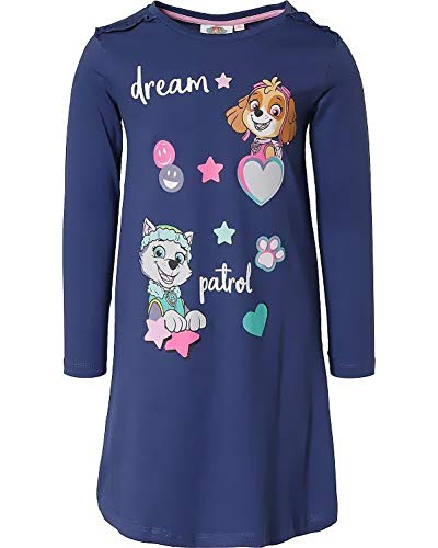 PAW Patrol Mädchen Nachthemd kuscheliger Pyjama Jumpsuit Schlafanzug Onesie Pyjama Skye + Everest pink + Navy Gr.98 104 110 116 128 (Navy, 104) von coole-fun-t-shirts