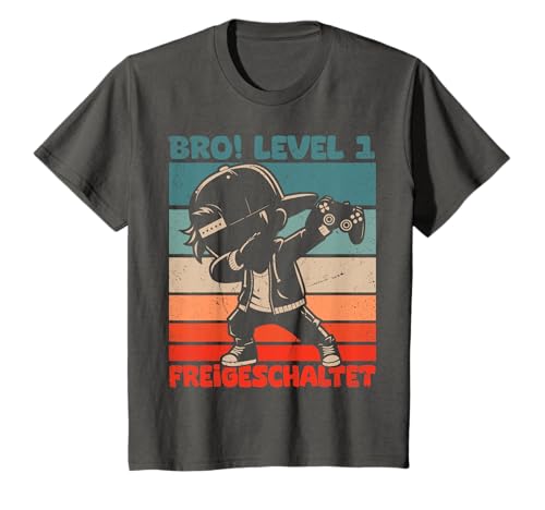 Kinder Bro! Level 1 Freigeschaltet 1.Geburtstag Video Gamer Junge T-Shirt von Coole Gamer Geburtstag Zocker Video Spieler Jungs