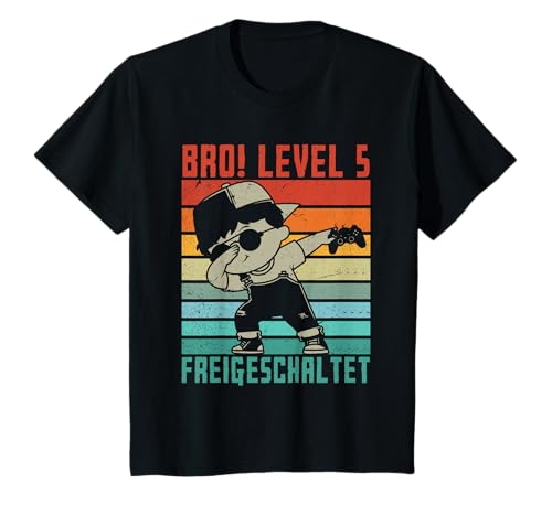 Kinder Bro! Level 5 Freigeschaltet 5.Geburtstag Video Gamer Junge T-Shirt Kinder Bro! Level 5 Freigeschaltet 5.Geburtstag Video Gamer Junge T-Shirt von Coole Gamer Geburtstag Zocker Video Spieler Jungs