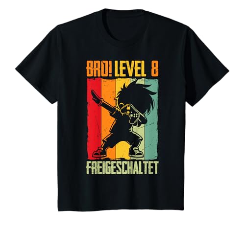 Kinder Bro! Level 8 Freigeschaltet 8.Geburtstag Video Gamer Junge T-Shirt Kinder Bro! Level 8 Freigeschaltet 8.Geburtstag Video Gamer Junge T-Shirt von Coole Gamer Geburtstag Zocker Video Spieler Jungs