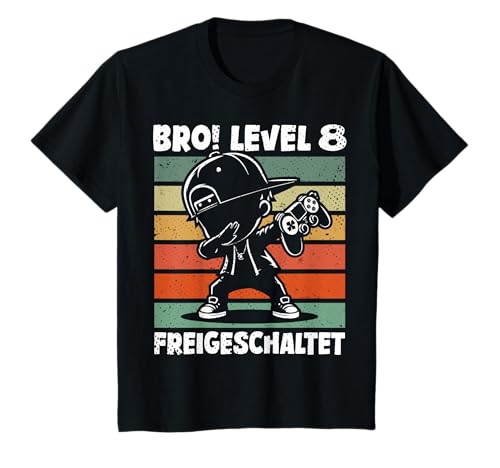 Kinder Bro! Level 8 Freigeschaltet 8.Geburtstag Video Gamer Junge T-Shirt Kinder Bro! Level 8 Freigeschaltet 8.Geburtstag Video Gamer Junge T-Shirt von Coole Gamer Geburtstag Zocker Video Spieler Jungs
