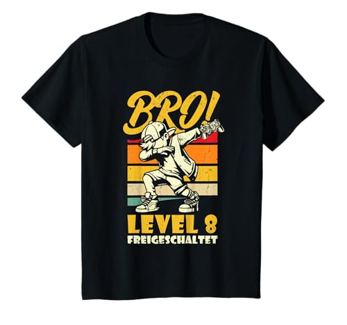 Kinder Bro! Level 8 Freigeschaltet 8.Geburtstag Video Gamer Junge T-Shirt Kinder Bro! Level 8 Freigeschaltet 8.Geburtstag Video Gamer Junge T-Shirt von Coole Gamer Geburtstag Zocker Video Spieler Jungs