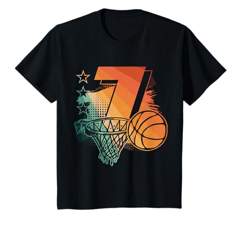 7. Geburtstag Basketball Spieler Kinder Jungs Mädchen T-Shirt 7. Geburtstag Basketball Spieler Kinder Jungs Mädchen T-Shirt von Coole Geburtstag Basketball Liebhaber Geschenke